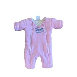 S 3-6Mo Baby Merlin's Magic Sleep Suit Sleepsuit Pink Zip Swaddle Transition